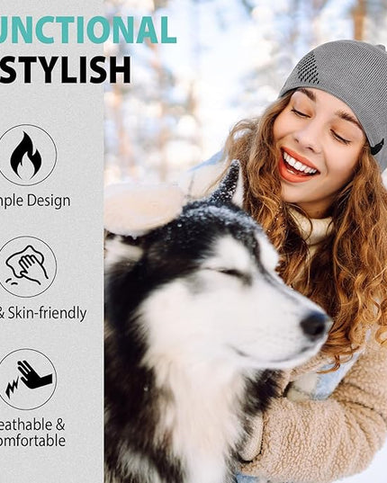 Beanie for Men, Soft Cotton Beanie for Women, Warm Unisex Winter Hat, Running Skull Cap for Cold Weather Activities