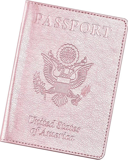 VIDIVICI Passport Wallet For Women,Passport Holder For Women-Gold Rose