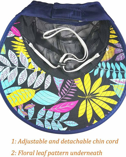 HINDAWI Sun Hats for Women Wide Brim UV Protection Sun Hat Summer Beach Packable Visor