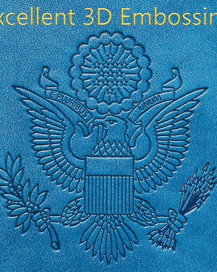 Passport Holder Cover Wallet RFID Blocking Leather Card Case Travel Accessories for Women Men (Blue)