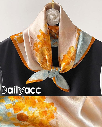 Dailyacc Hair Bandanas Scarf For Women Lightweight Fashion Neck Silk Satin Head Scarves For Sleeping Handbags Scarf