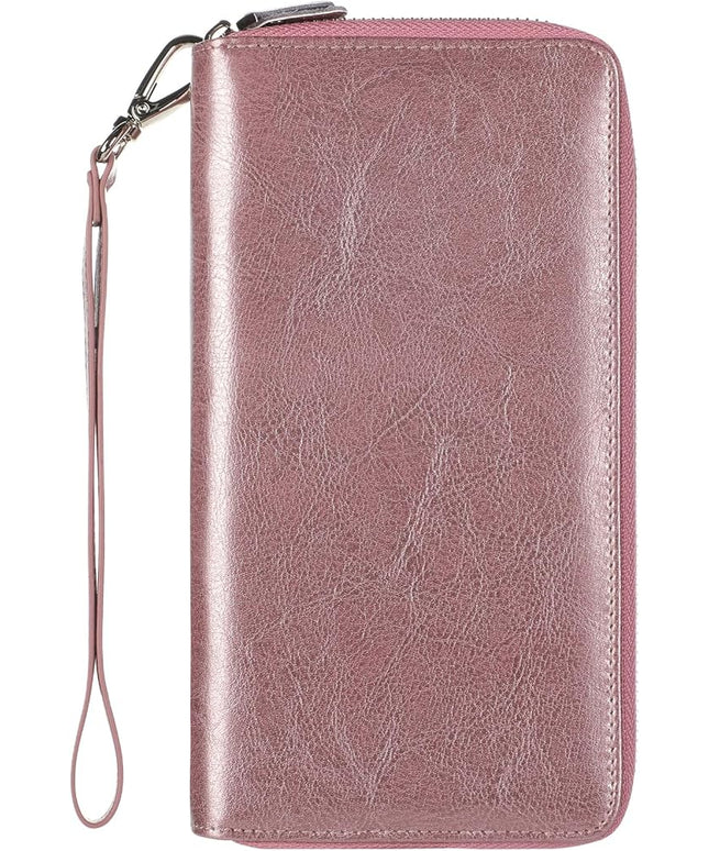 Lavemi Small Compact Women Wallet RFID Blocking Genuine Leather Bifold Purse with ID Windows