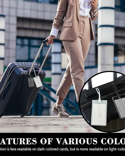 10 Pack Luggage Tags for Suitcases, Airplane Travel Essentials for Flying, International Travel Must Haves, and Luggage Accessories by Sodsay