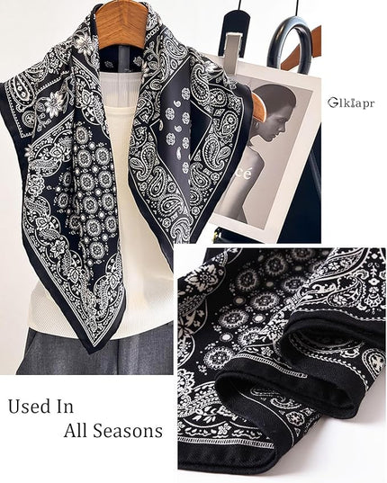 Satin Bandana Headscarf for Women Silky Hair Scarves for Fashion Lightweight