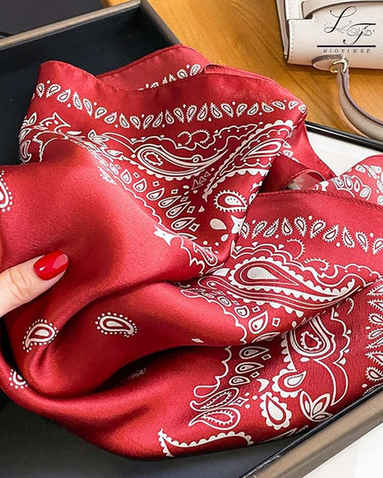 Satin Bandanas Head Scarf For Women Hair Scarves Accessories Lightweight Fashion Wrap Neck Silk Sleeping Headscarf