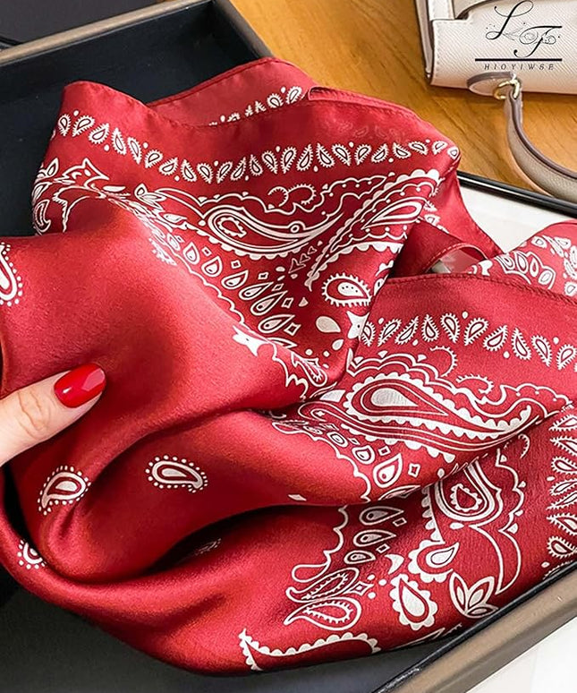 Satin Bandanas Head Scarf For Women Hair Scarves Accessories Lightweight Fashion Wrap Neck Silk Sleeping Headscarf