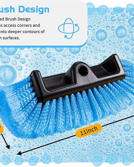 Ordenado 62" Car Wash Brush with Long Handle, Soft Bristle Car Cleaning Brush Supplies, Cars Brushes for Washing Exterior, Cars Washing Brushes Scratch-Free Wash Mop Kit, Universal for RV Truck SUV