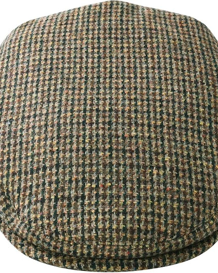 FEINION Men's Wool Tweed Newsboy Ivy Cap Gatsby Golf Flat Hat