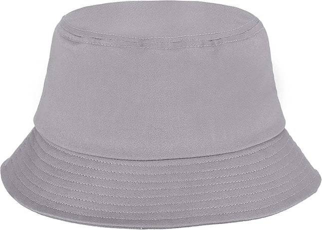 Umeepar Unisex Cotton Packable Bucket Hat Sun Hat Plain Colors for Men Women