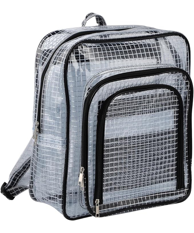 Large Clear Backpack, 15.7 Inches, ESD Anti-Static, Heavy Duty Transparent Cleanroom Tool Bag (White, 28L)