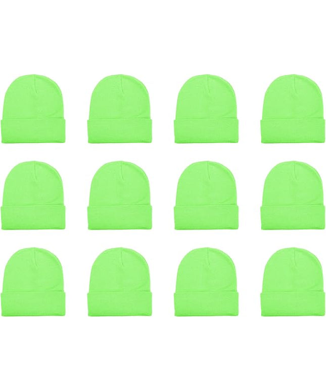Gelante Unisex Beanie Cap Knitted Warm Solid Color and Multi-Color Multi-Packs