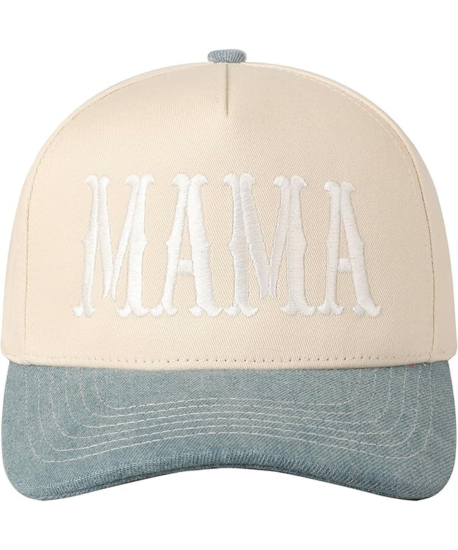 MIRMARU Two-Tone Vintage Canvas Trucker Hats for Men & Women, Adjustable Size Baseball Caps with Trendy Embroidered Design