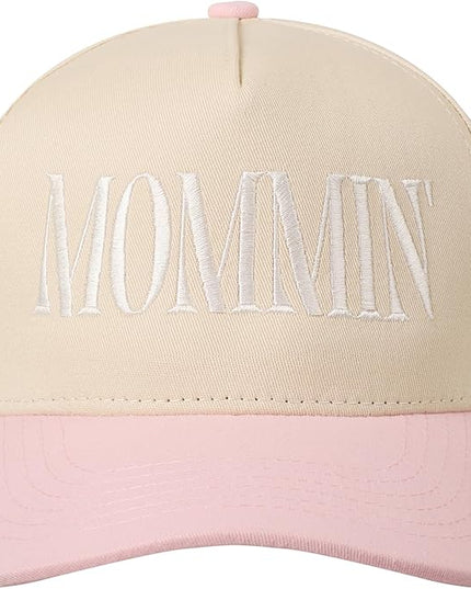 MIRMARU Two-Tone Vintage Canvas Trucker Hats for Men & Women, Adjustable Size Baseball Caps with Trendy Embroidered Design
