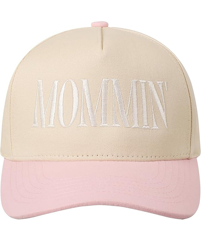 MIRMARU Two-Tone Vintage Canvas Trucker Hats for Men & Women, Adjustable Size Baseball Caps with Trendy Embroidered Design