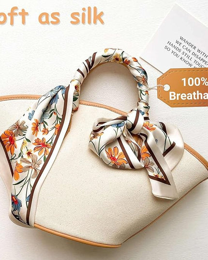 Dailyacc Hair Scarf for Women Fashion Silky Satin Headscarf Wrap Breathable Lightweight Neck Scarves For Handbag