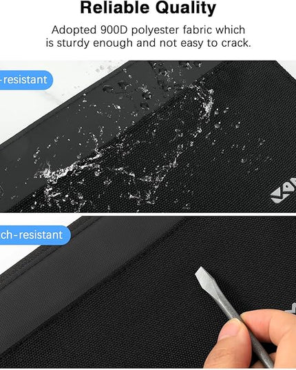 MoKo Family Passport Holder for 5, RFID Blocking Passport Wallet for Men Women, Travel Wallet Holder with Multiple Compartments, Travel Document Organzier for Cards, ID, Tickets, Keys, Black