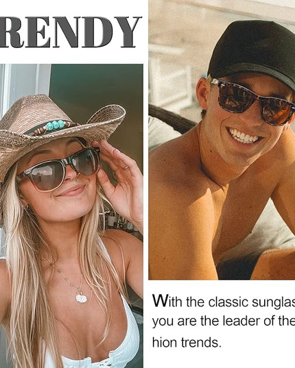 Joopin Square Sunglasses Polarized UV Protection Trendy Designer Sun Glasses Men Women