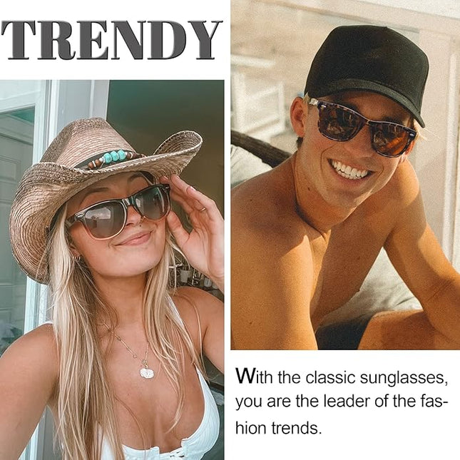 Joopin Square Sunglasses Polarized UV Protection Trendy Designer Sun Glasses Men Women