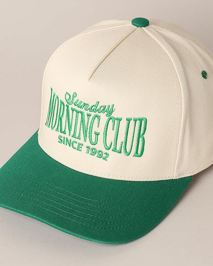 MIRMARU Two-Tone Vintage Canvas Trucker Hats for Men & Women, Adjustable Size Baseball Caps with Trendy Embroidered Design