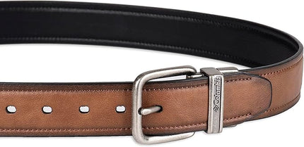 Columbia Men's 2-in-1 Reversible Casual Leather Belt for Versatile Everyday Style