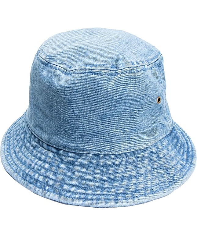 Gelante Solid Color 100% Cotton Bucket Hat for Women and Men Packable Travel Summer Beach Hat