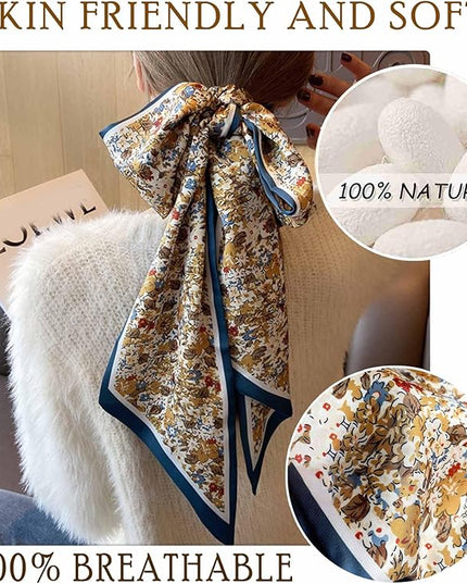 Dailyacc Hair Scarf for Women Fashion Silky Satin Headscarf Wrap Breathable Lightweight Neck Scarves For Handbag