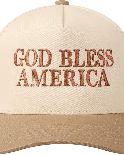 MIRMARU Two-Tone Vintage Canvas Trucker Hats for Men & Women, Adjustable Size Baseball Caps with Trendy Embroidered Design