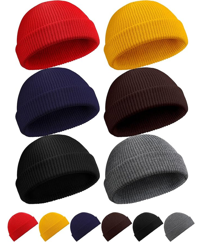 SATINIOR Fisherman Beanie Trawler Beanie Winter Watch Hat Roll up Edge Skullcap Unisex