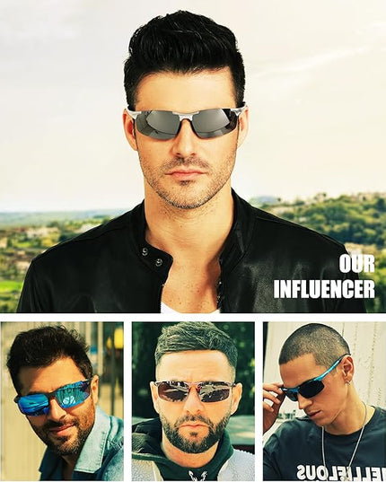 DUCO Mens Sports Polarized Sunglasses UV Protection Sunglasses for Men 8177s