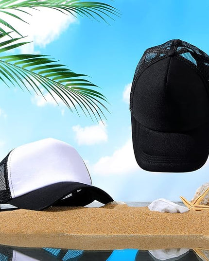 Giegxin 24 Pcs Mesh Trucker Hats Bulk Baseball Cap Beach Hat for Men and Women Wholesale Structured Front Panel Back Ball Cap