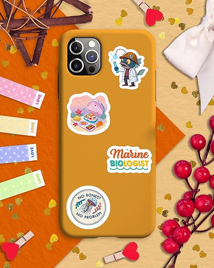 100Pcs Marine Biology Stickers for Scrapbooking, for Luggage, for Water Bottle - Marine Biology Party Supplies & Decorations - Ocean Life Stickers and Decals - Gifts for Women & Men