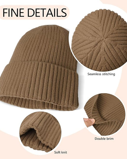 HiRui Knit Beanie for Men Women Kids, Winter Hats Warm Classic Daily Skull Caps