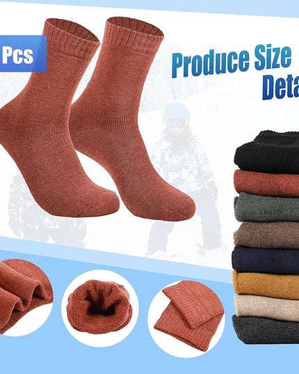 Hillban Winter Beanie Hat Gloves Set with Warm Socks Bulk, Homeless Knitted Beanie Cap Thick Thermal Winter Gloves Socks Pack
