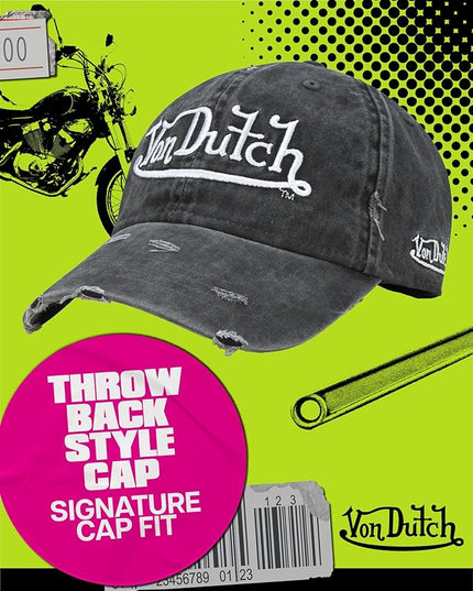 Von Dutch Men & Womens Baseball Caps - Breathable Adjustable Snapback Soft Cotton Canvas Curved Brim Vintage Hat