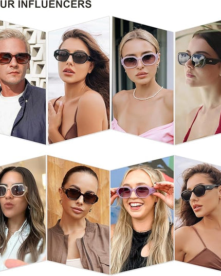 SOJOS Polarized Sunglasses For Women Retro Rectangle Womens Sun Glasses Trendy Narrow Square 90s Shades SJ2232