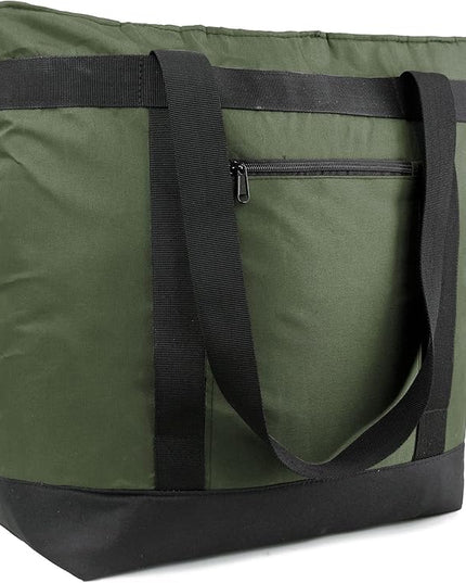 BeeGreen Cooler Bag Soft Leakproof Insulated Tote with Zipper for Beach Travel Grocery