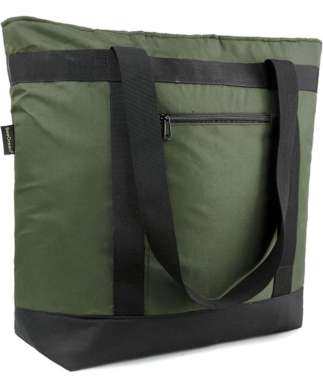 BeeGreen Cooler Bag Soft Leakproof Insulated Tote with Zipper for Beach Travel Grocery
