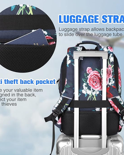 Paude Backpack for Women and Teen Girls,College Backpack Travel Laptop Bookbag for City Trip Office