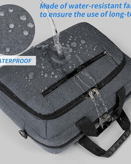 Dakuly Laptop Bag 17.3 Inch Laptop Briefcase Large Waterproof Laptop Case for Men Women Business Office Work Computer Bag 17 Inch Adjustable Shoulder Messenger Bag, Grey