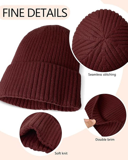 HiRui Knit Beanie for Men Women Kids, Winter Hats Warm Classic Daily Skull Caps