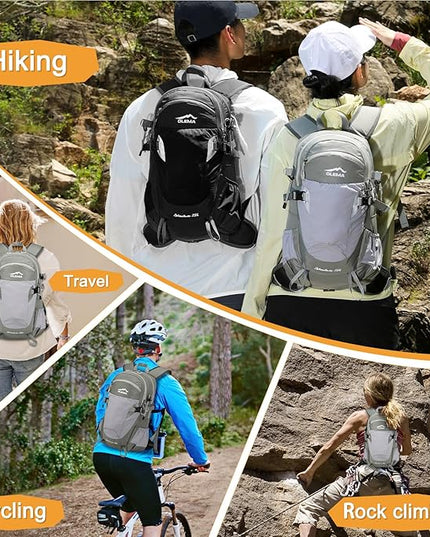 OLEMA Hiking Backpack, 25L Lightweight Travel Backpacks,Camping Daypack for Outdoor Sports,Lightweight Travel Camping Backpack for Men Women