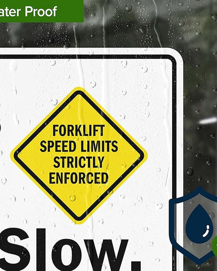 Loads Low Drive Slow Sign, 10x7 Inches, 4 Mil Vinyl Decal Stickers Weather Resistant, Made in USA by My Sign Center