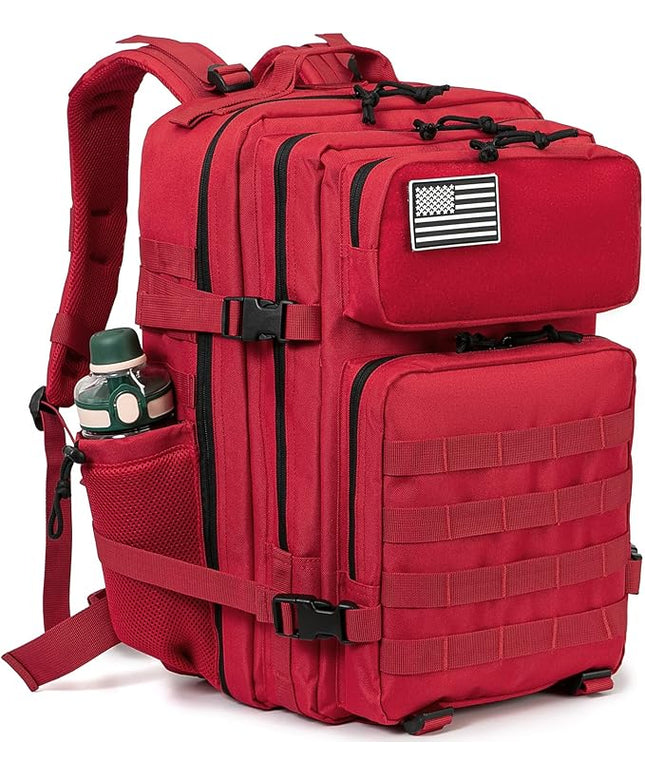 QT&QY 25L/45L Military Tactical Backpack For Men Molle Daypack 3 Day Bug Out Bag Hiking Rucksack With Bottle Holder