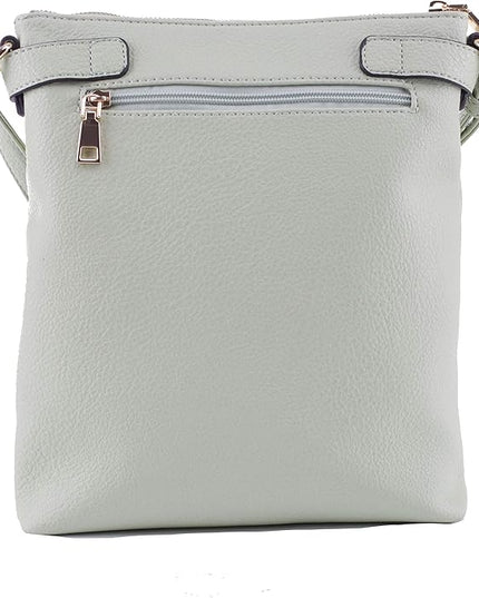 SG SUGU Katie Lightweight Medium Crossbody Bag Shoulder Bag with Multi Pocket for Women
