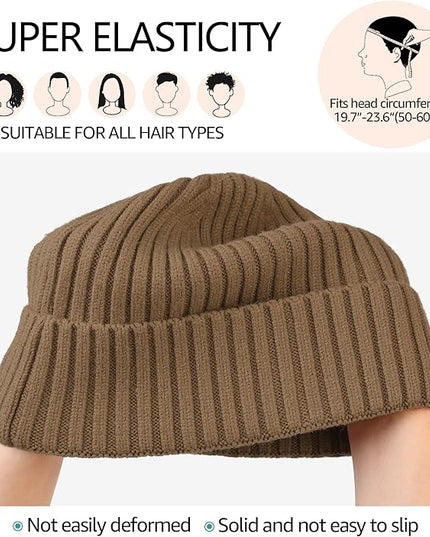 HiRui Knit Beanie for Men Women Kids, Winter Hats Warm Classic Daily Skull Caps