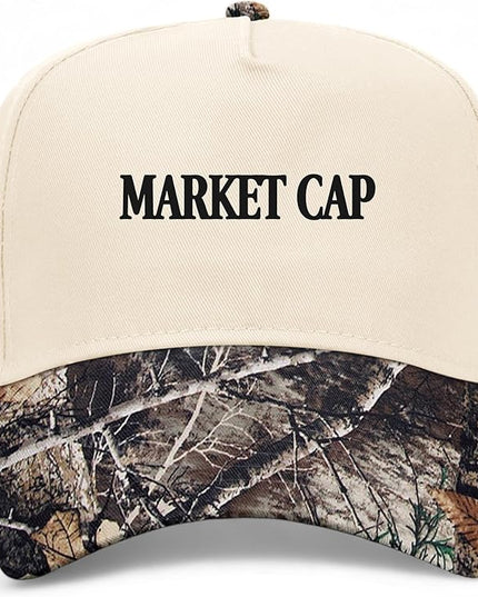 Market Cap Hat | Funny Premium Adjustable Snapback Baseball Vintage Trucker Hats for Men & Women