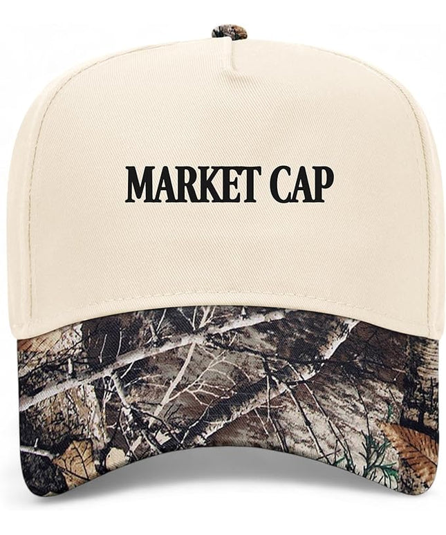 Market Cap Hat | Funny Premium Adjustable Snapback Baseball Vintage Trucker Hats for Men & Women