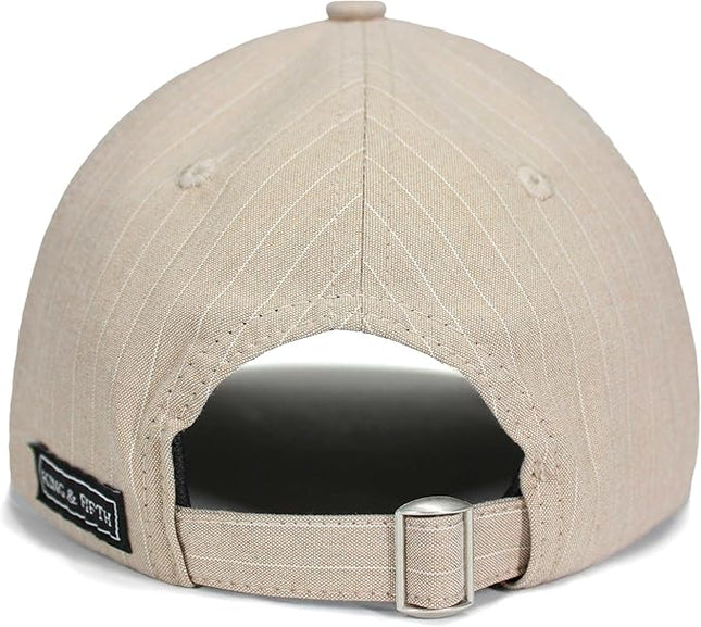 Fashion Baseball Hats for Men by King & Fifth | The Senna Baseball Cap with Low Profile & Menswear Fabric + Baseball Caps