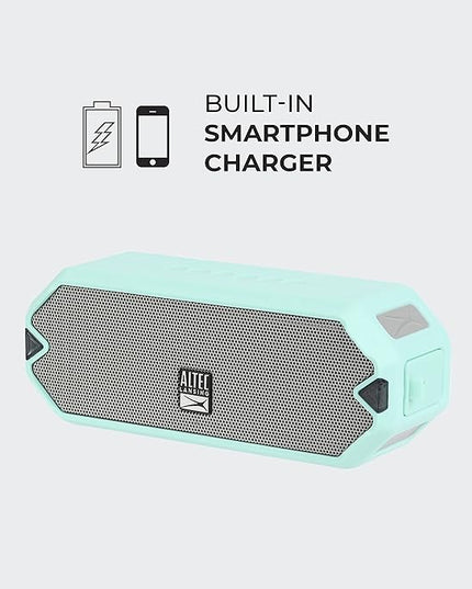 Altec Lansing - HydraJolt Wireless Bluetooth Speaker, Waterproof Portable Speakers with Built in Phone Charger and Lights, Everything Proof Outdoor, Shockproof, Snowproof, 16 Hours Playtime