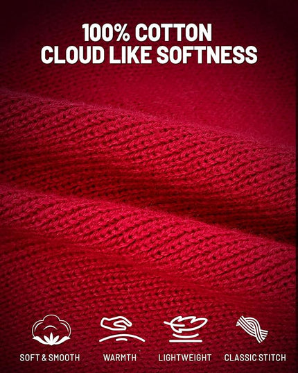AOPREL Beanie with The Light, Unisex USB Rechargeable Headlamp Winter Knitted Cap for Men Dad Husband